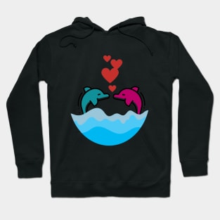 dolphins in love Hoodie